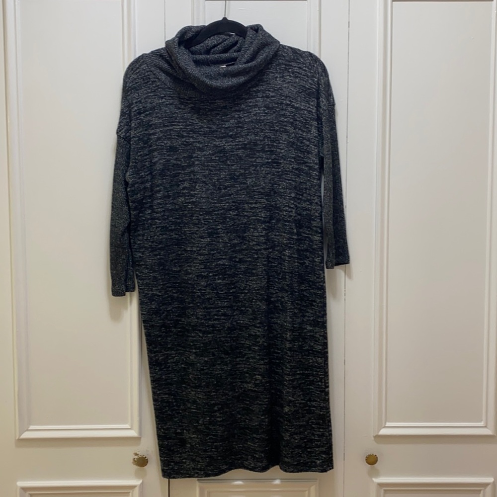 Gap soft spun grey cowl neck dress